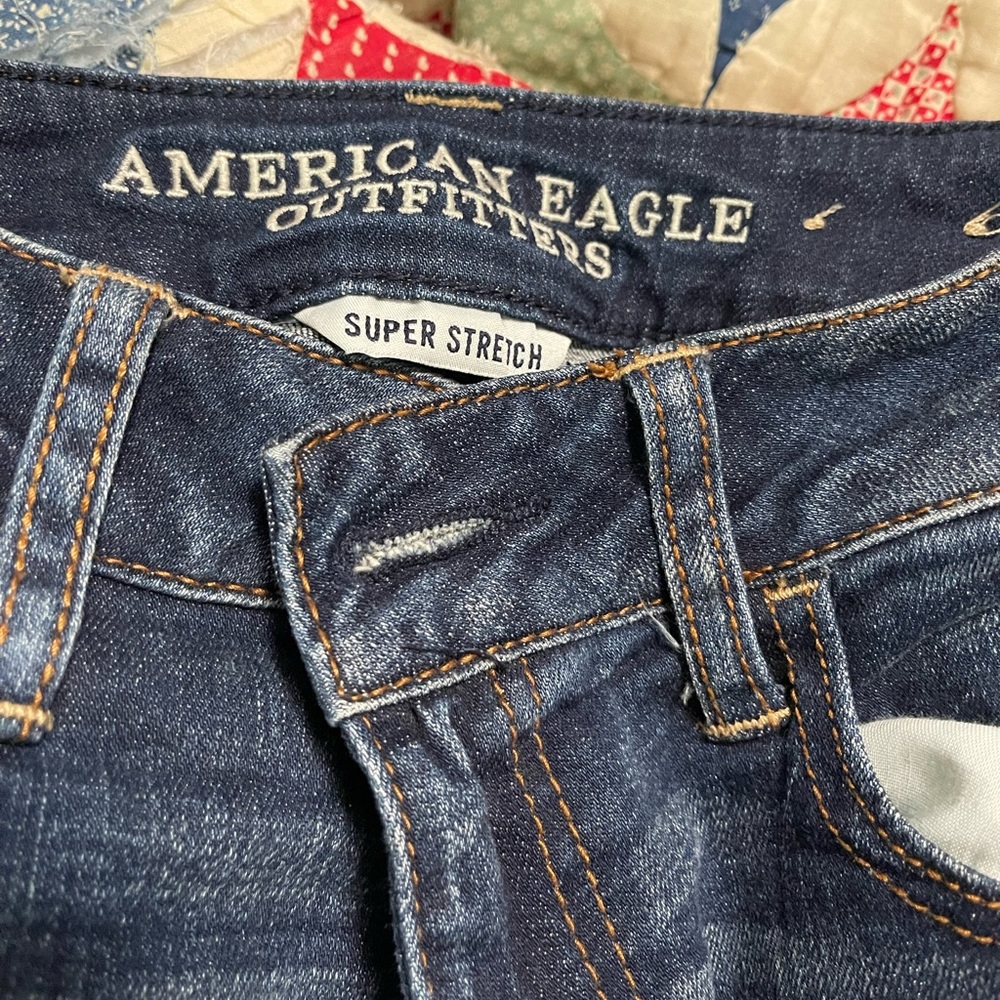 Two pair of American Eagle super stretch jeans. Size 00/0 new w/o tags